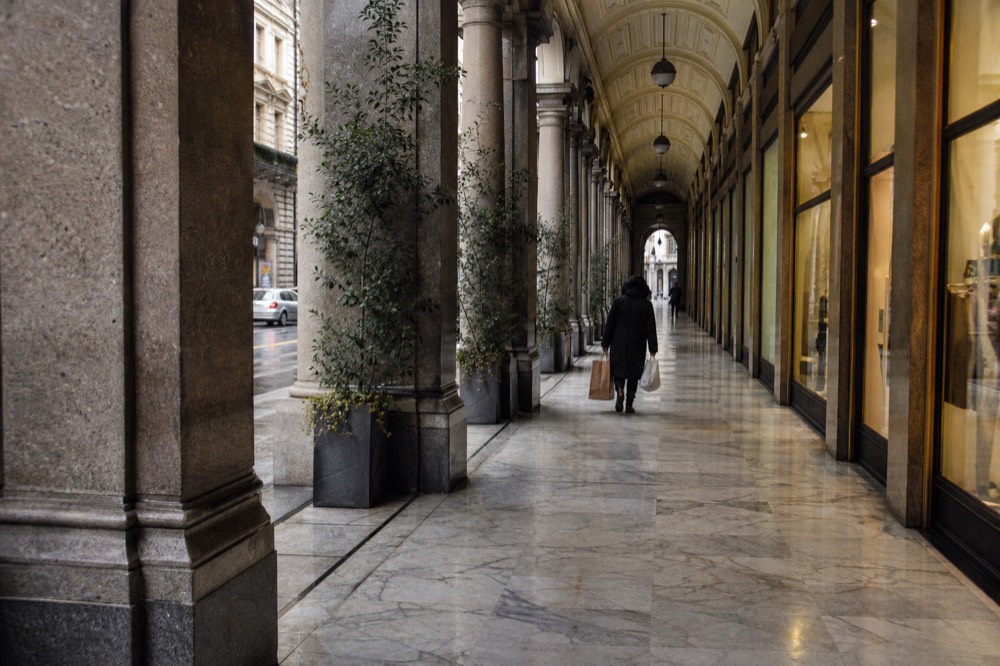 Via Roma shopping arcade in Turin.